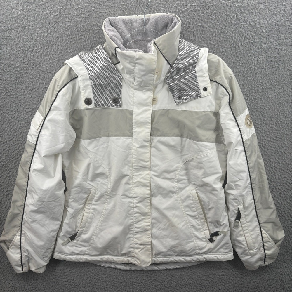 NILS Ski Jacket Womens 6 White Insulated Snow Winter Sport Technical Snowboard *